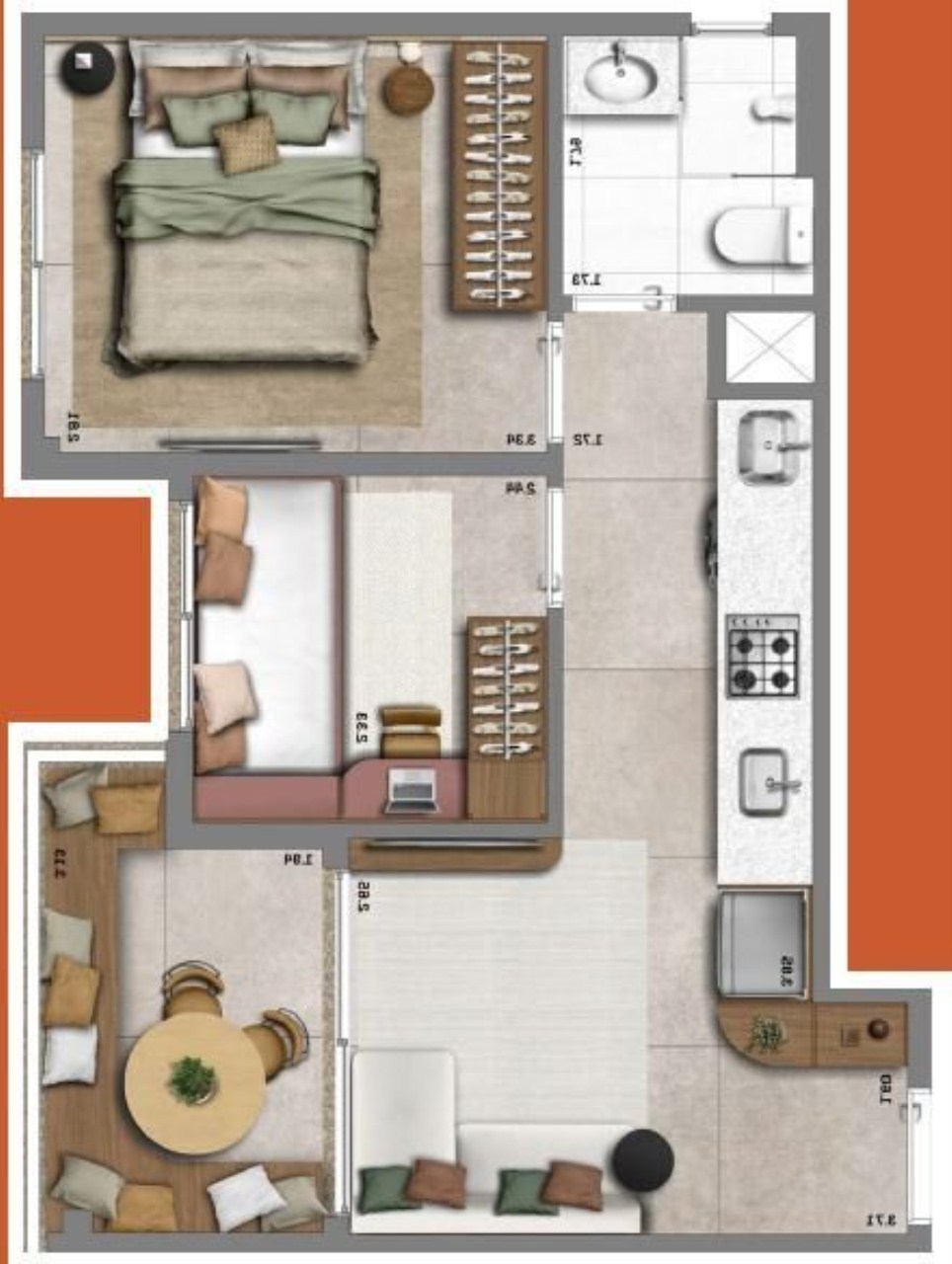 Apartamento à venda com 2 quartos, 36m² - Foto 30