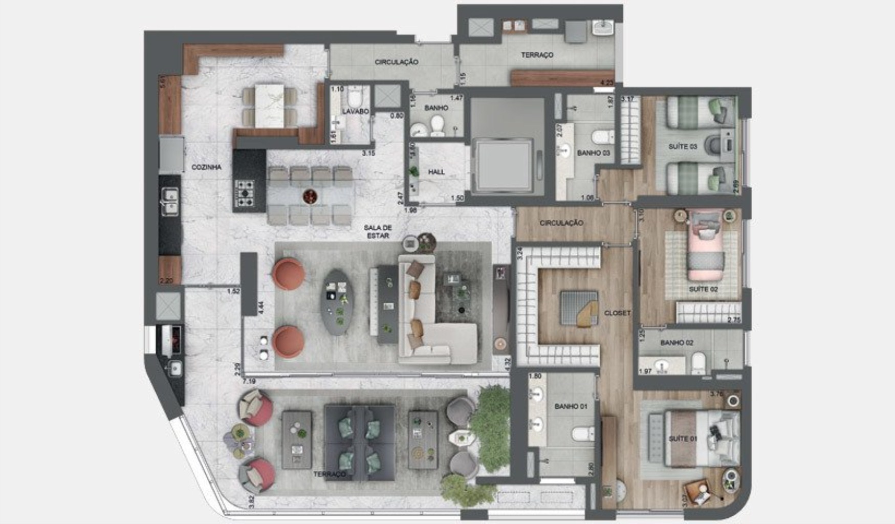 Apartamento à venda com 4 quartos, 227m² - Foto 50