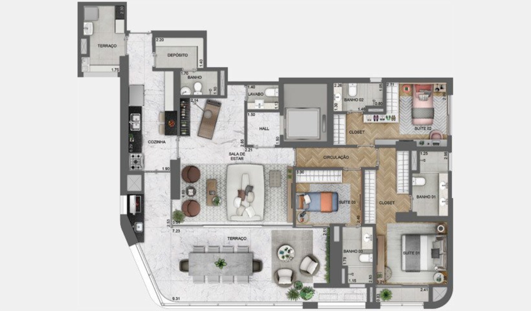 Apartamento à venda com 4 quartos, 227m² - Foto 47