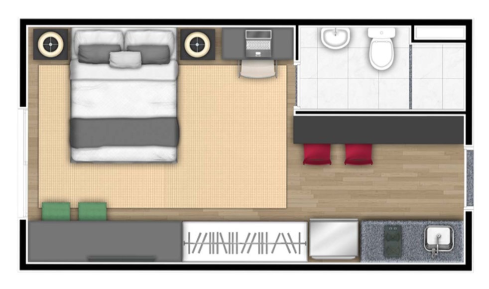 Apartamento, 1 quarto, 24 m² - Foto 11