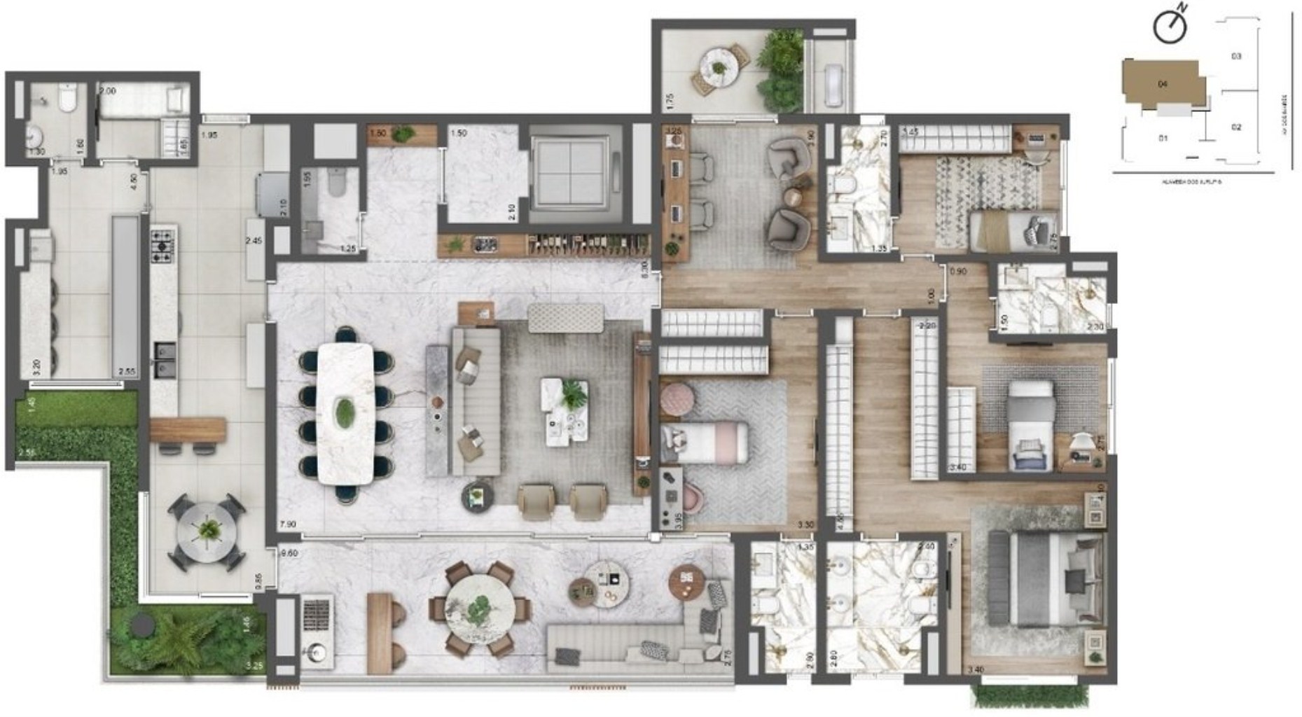 Apartamento à venda com 4 quartos, 252m² - Foto 19