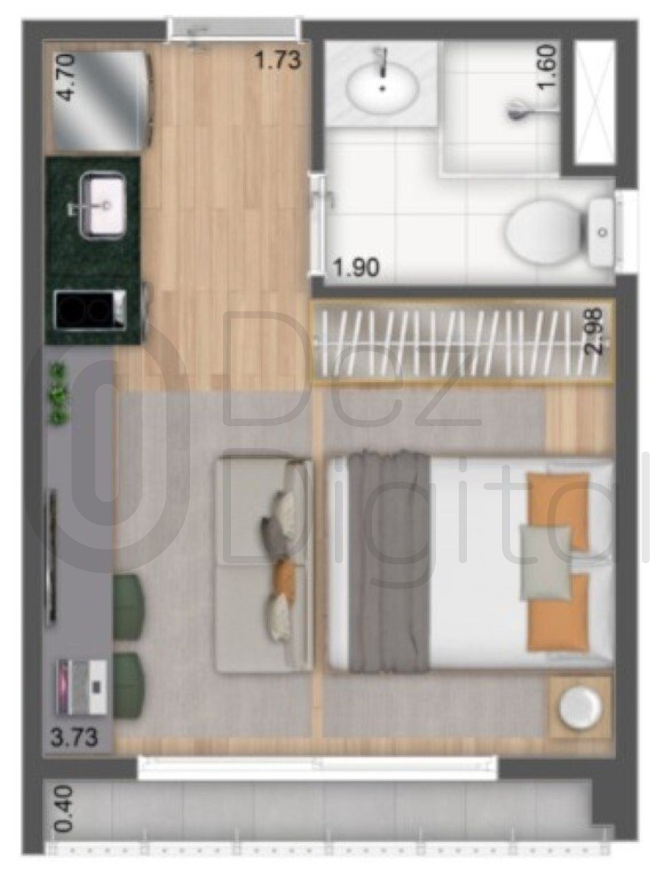 Apartamento à venda com 1 quarto, 25m² - Foto 18