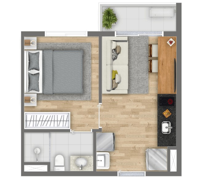 Apartamento, 1 quarto, 26 m² - Foto 16