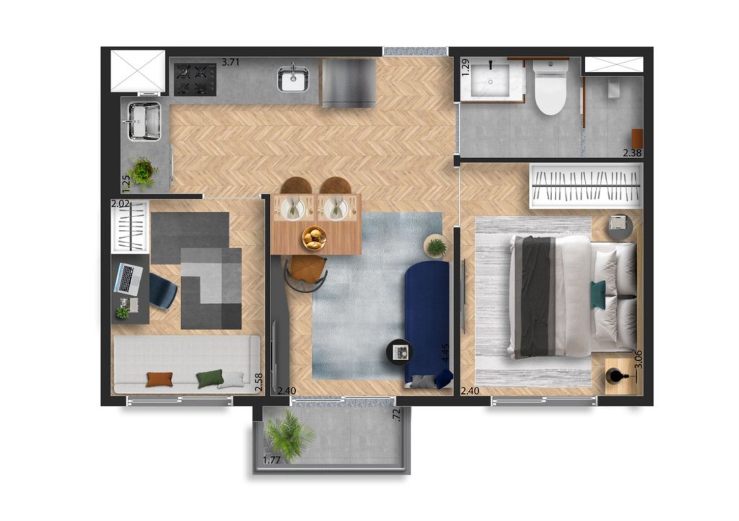 Apartamento, 2 quartos, 35 m² - Foto 21