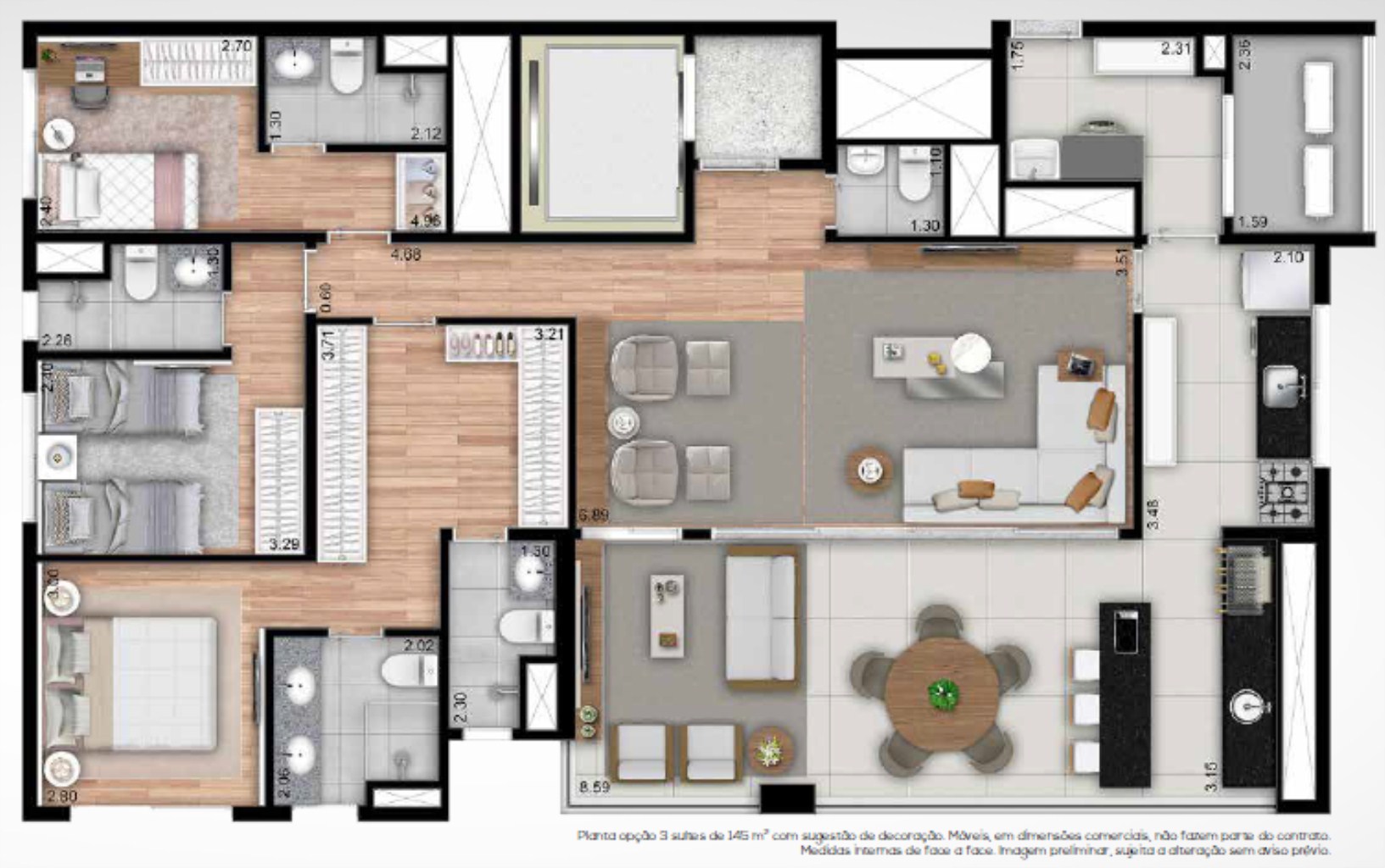 Apartamento à venda com 4 quartos, 146m² - Foto 5