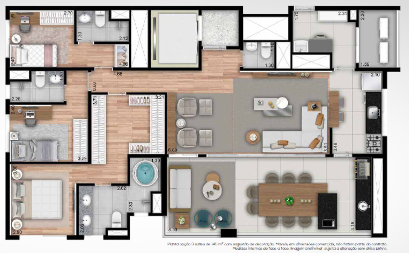 Apartamento à venda com 4 quartos, 146m² - Foto 6