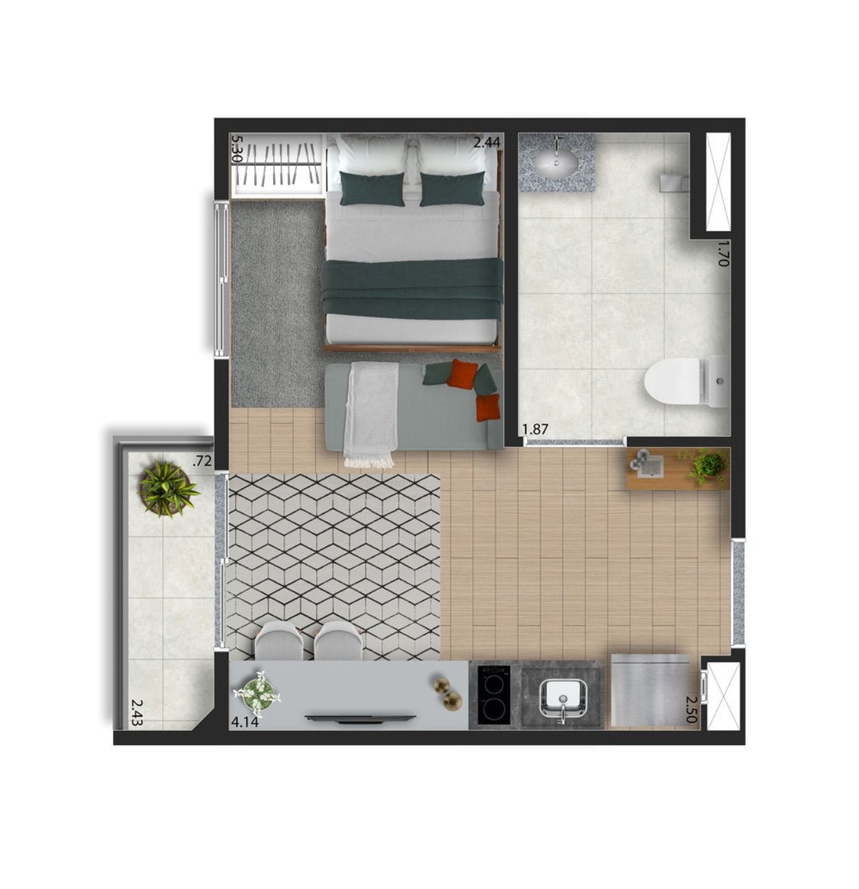 Apartamento, 2 quartos, 35 m² - Foto 23