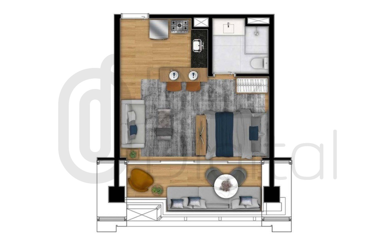 Apartamento, 1 quarto, 34 m² - Foto 17