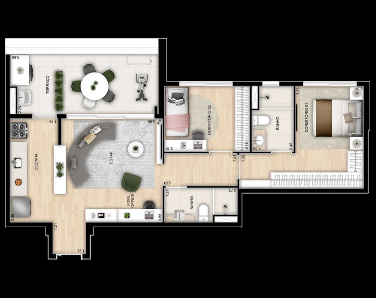 Apartamento, 2 quartos, 86 m² - Foto 15