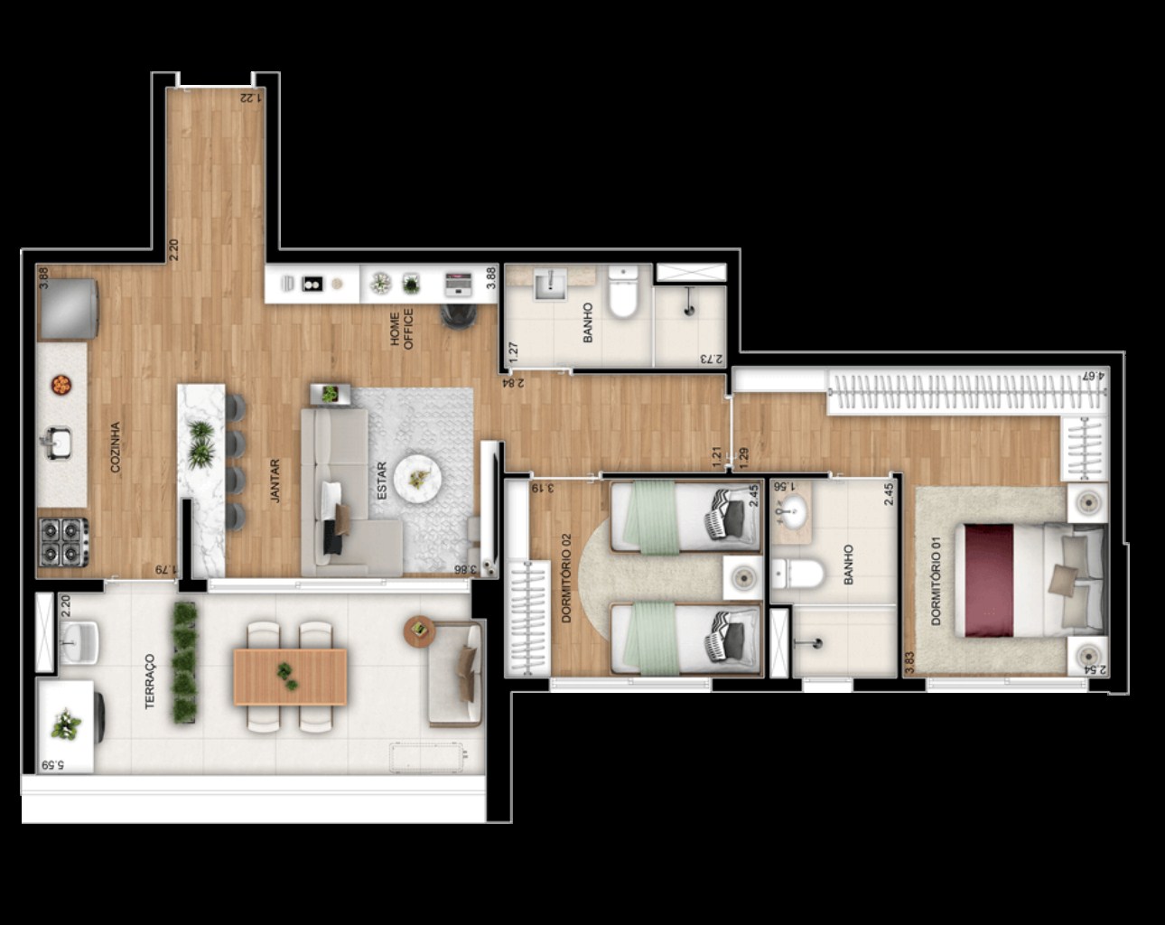 Apartamento, 2 quartos, 86 m² - Foto 16