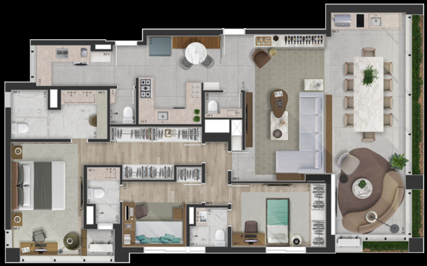 Apartamento à venda com 3 quartos, 155m² - Foto 6