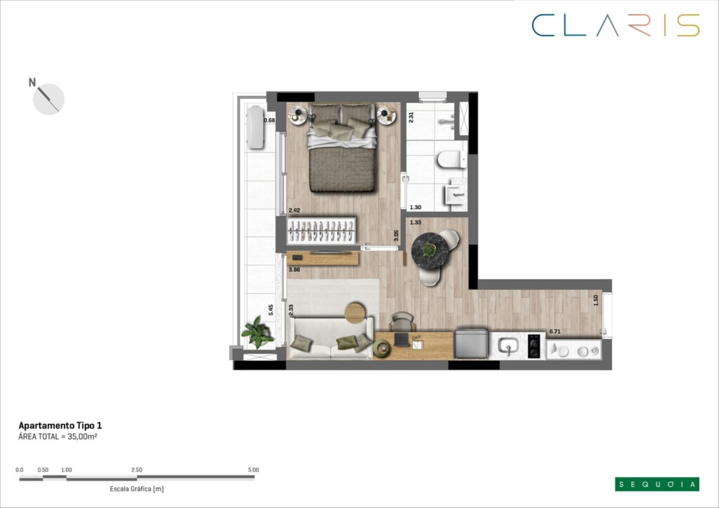 Apartamento, 1 quarto, 32 m² - Foto 25