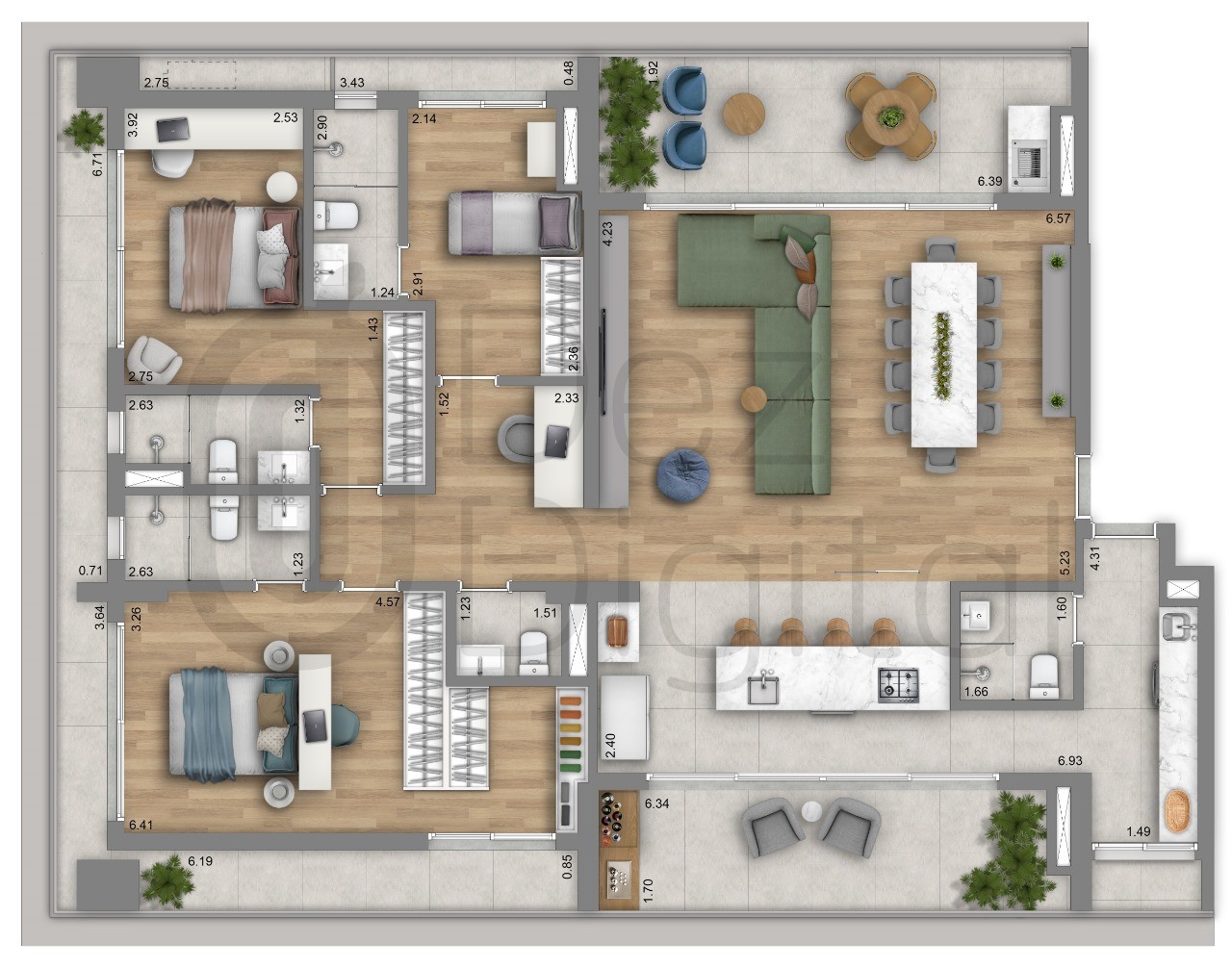 Apartamento à venda com 3 quartos, 127m² - Foto 34