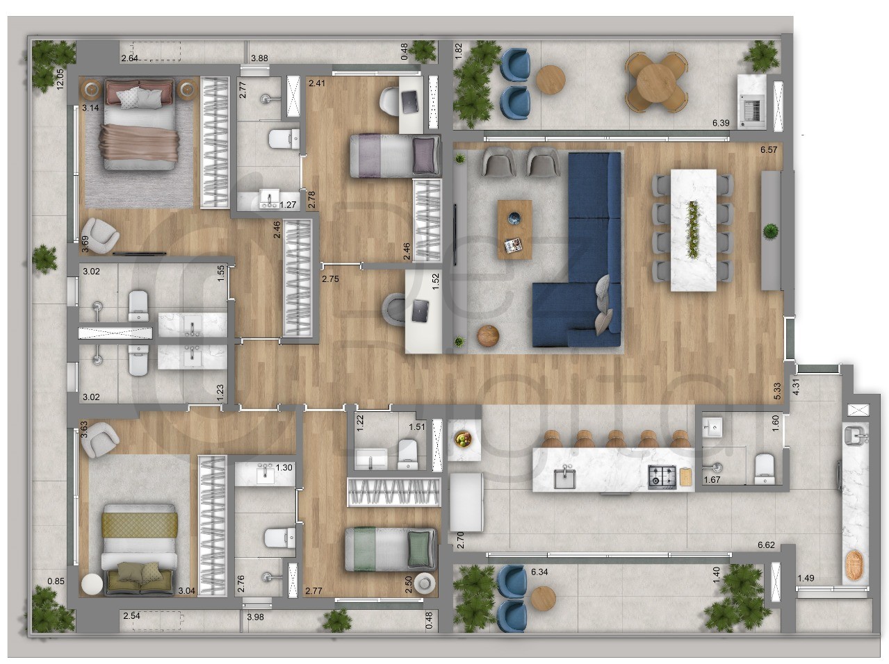 Apartamento, 2 quartos, 75 m² - Foto 37