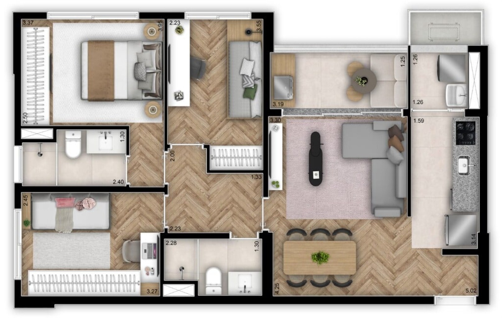 Apartamento à venda com 3 quartos, 73m² - Foto 29