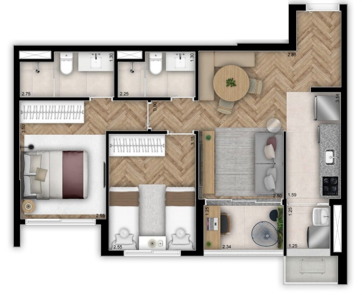 Apartamento à venda com 3 quartos, 73m² - Foto 28