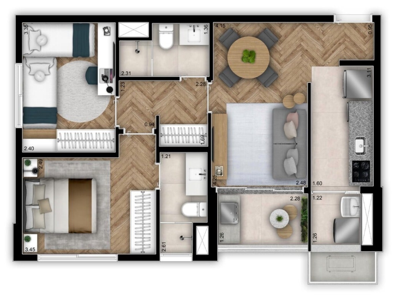 Apartamento à venda com 3 quartos, 73m² - Foto 27