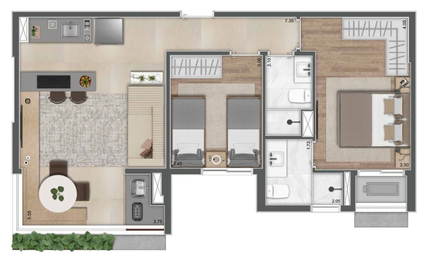 Apartamento, 3 quartos, 75 m² - Foto 39
