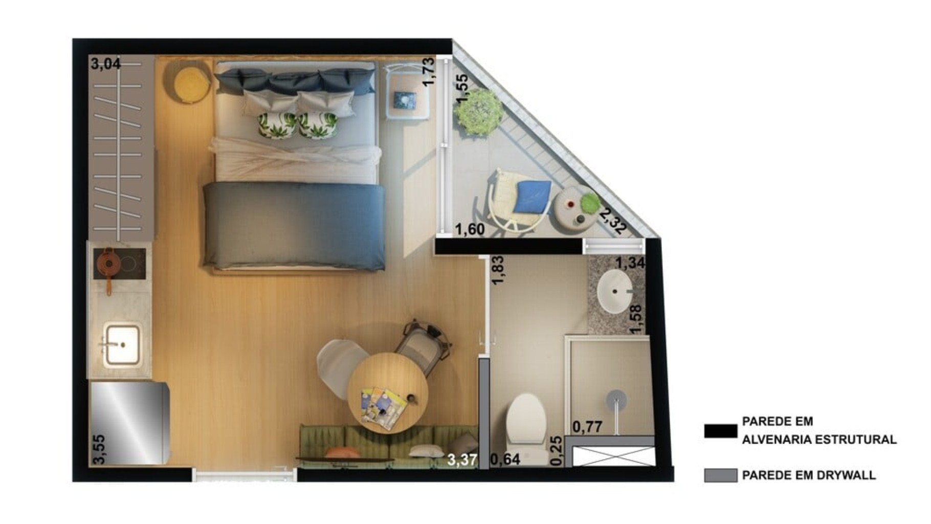 Apartamento, 1 quarto, 24 m² - Foto 34