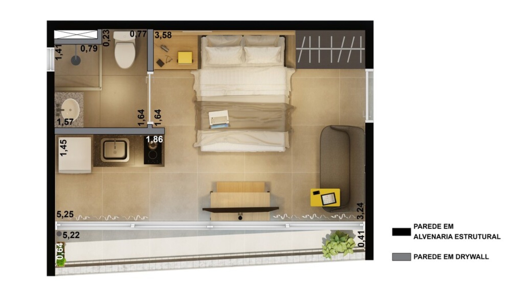 Apartamento, 1 quarto, 41 m² - Foto 17