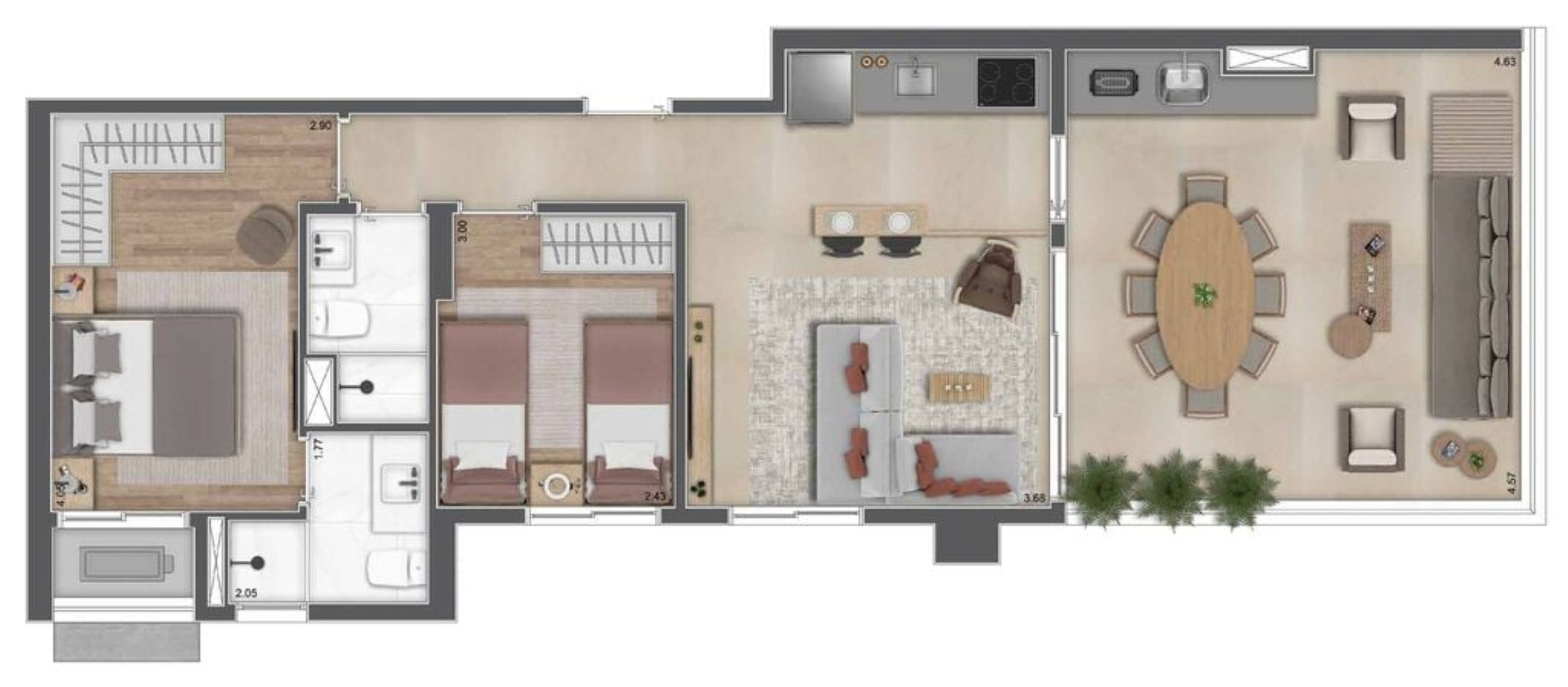 Apartamento, 3 quartos, 75 m² - Foto 40