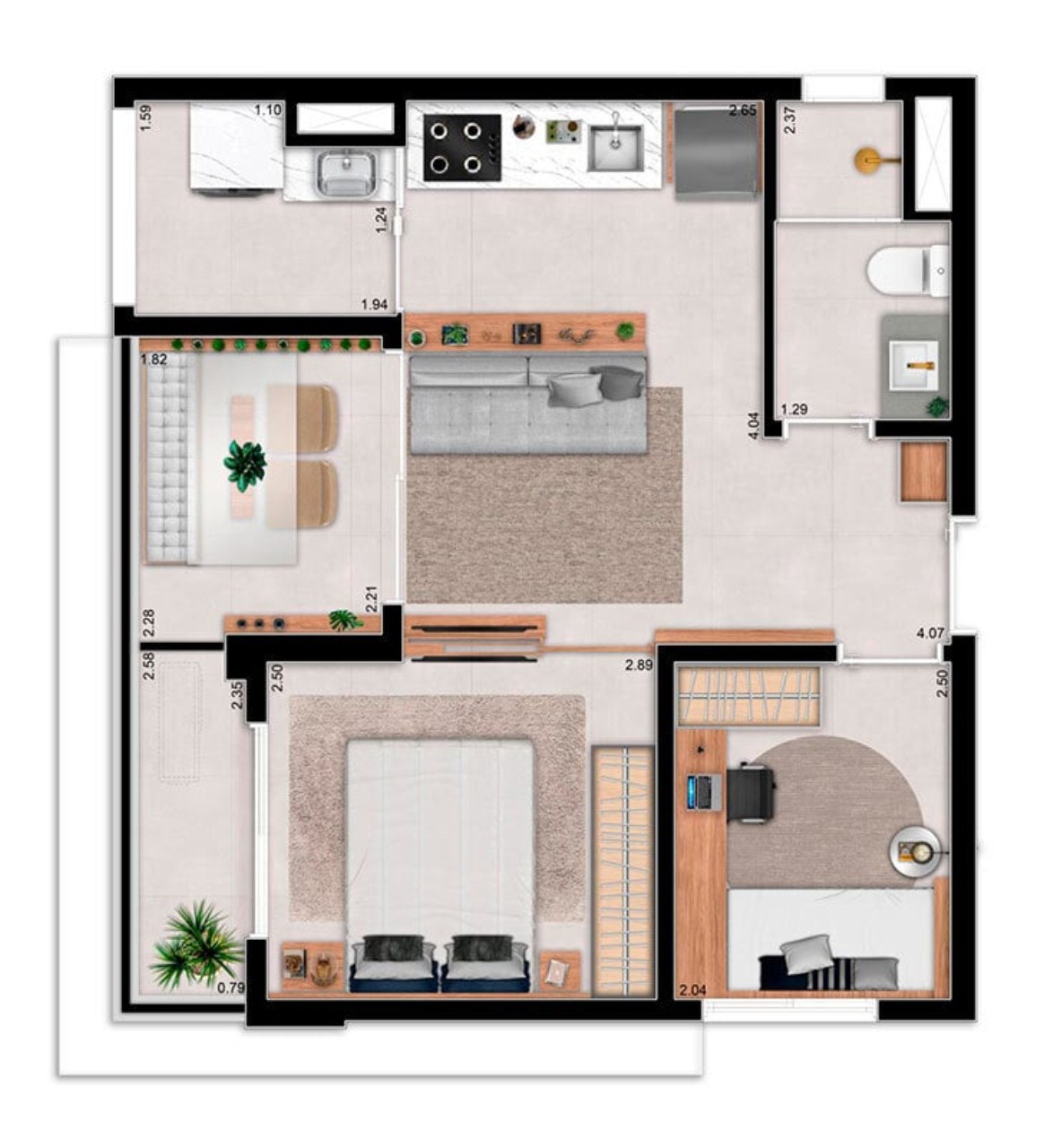 Apartamento, 2 quartos, 58 m² - Foto 10