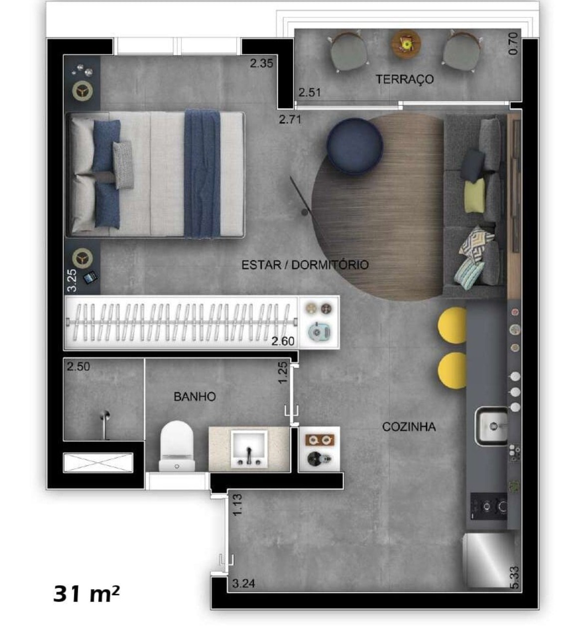 Apartamento à venda com 1 quarto, 24m² - Foto 14