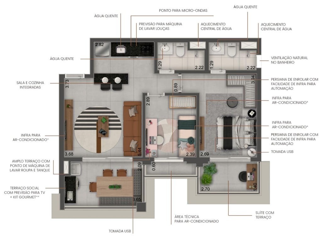 Apartamento à venda com 2 quartos, 69m² - Foto 39