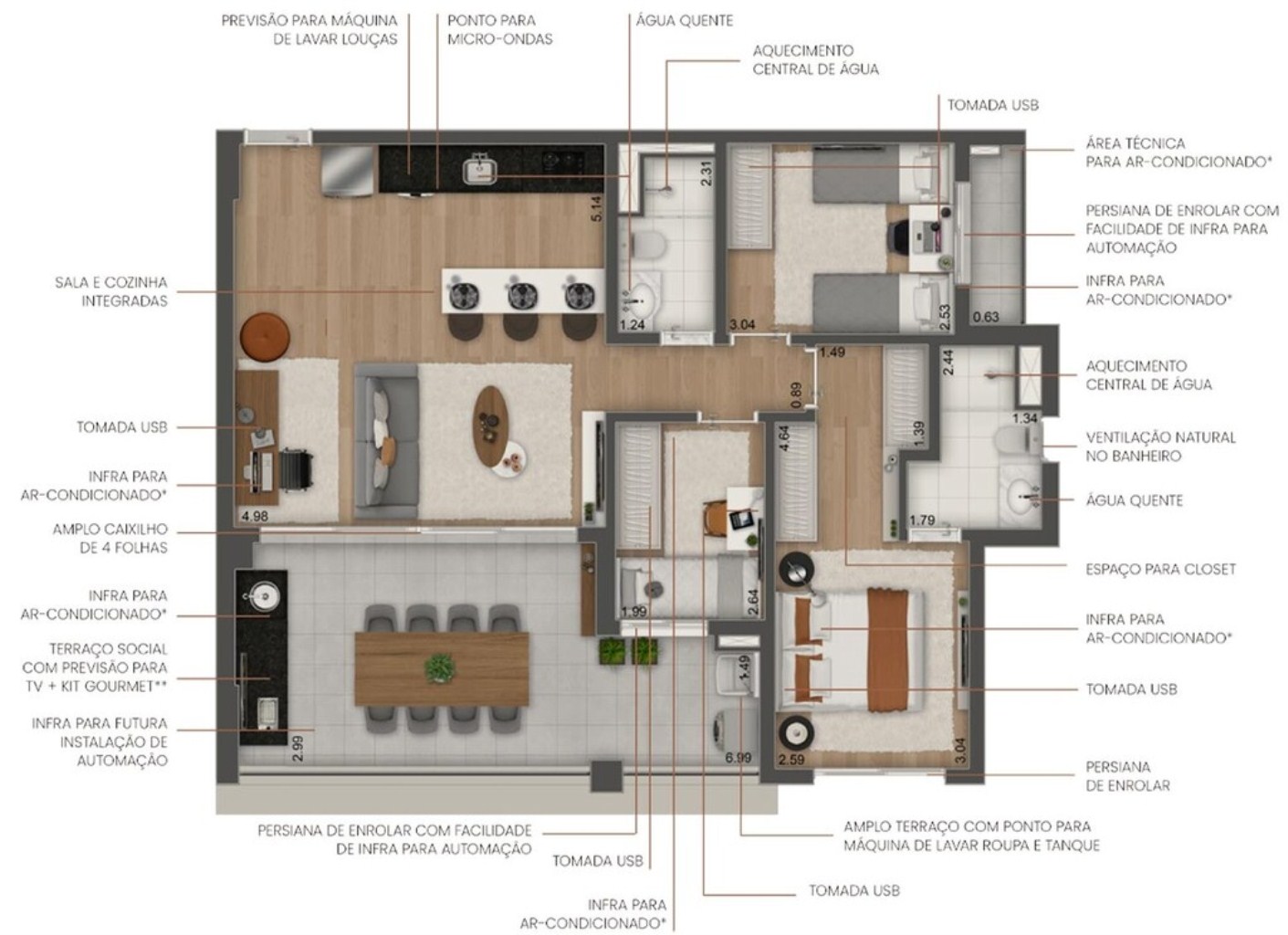 Apartamento à venda com 2 quartos, 106m² - Foto 44