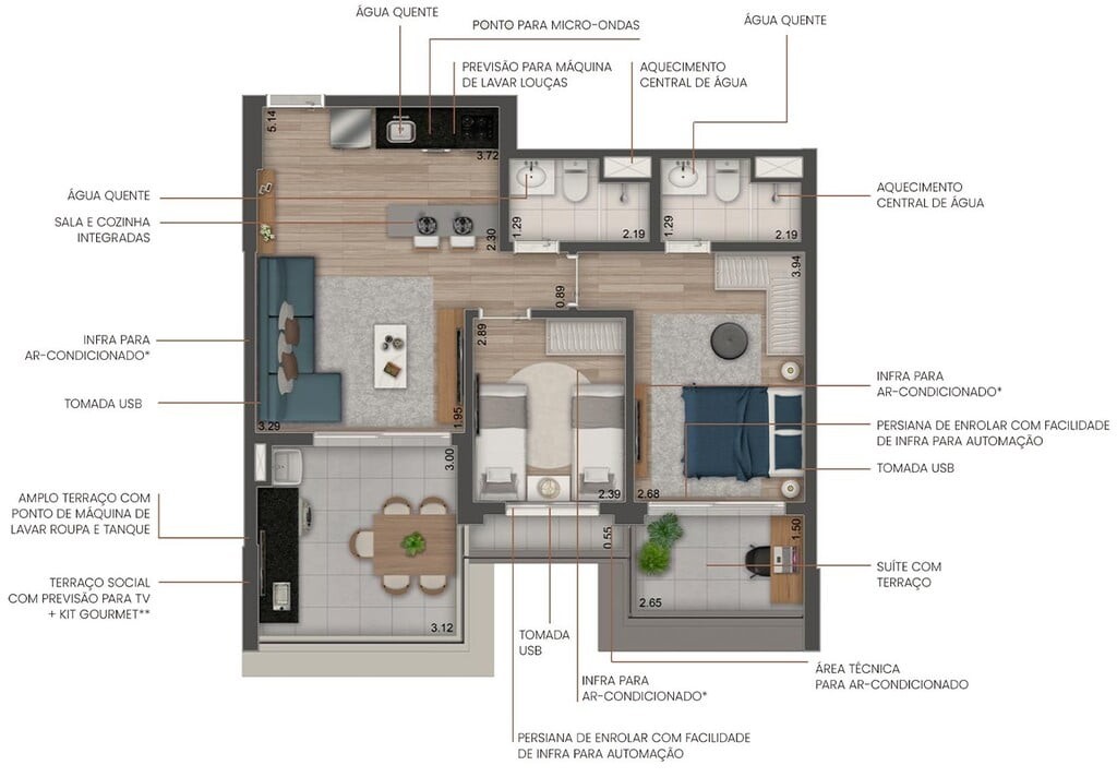 Apartamento à venda com 2 quartos, 69m² - Foto 41