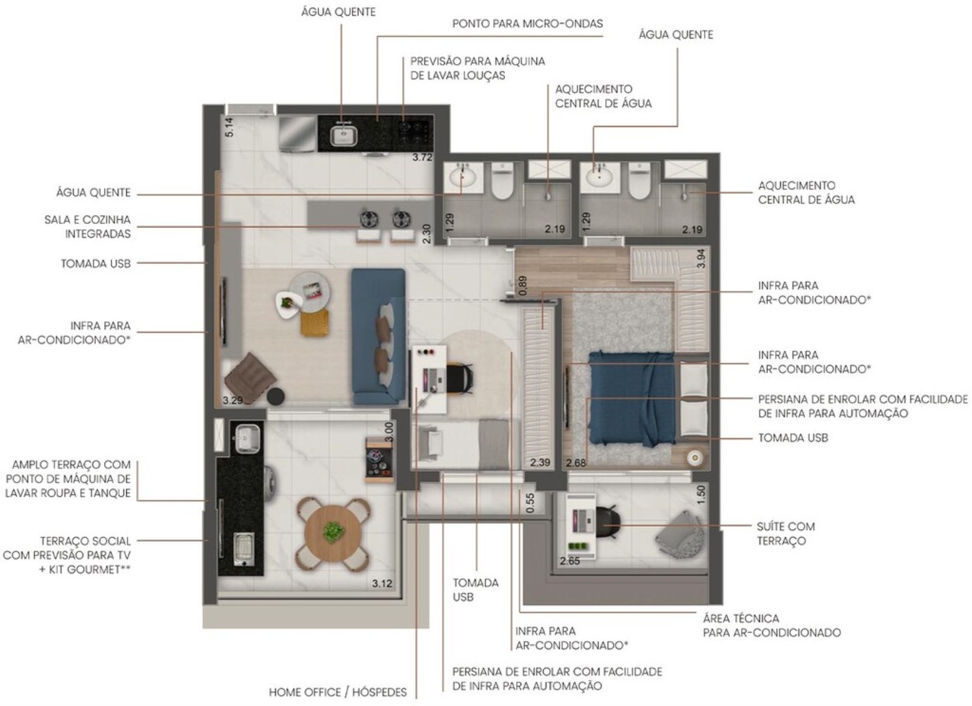 Apartamento à venda com 2 quartos, 106m² - Foto 42