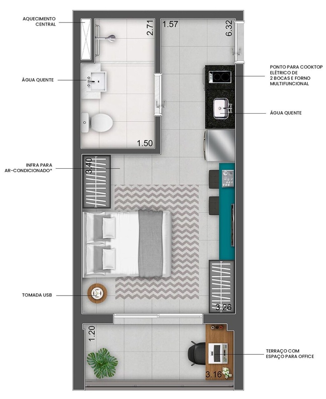 Apartamento à venda com 1 quarto, 23m² - Foto 16