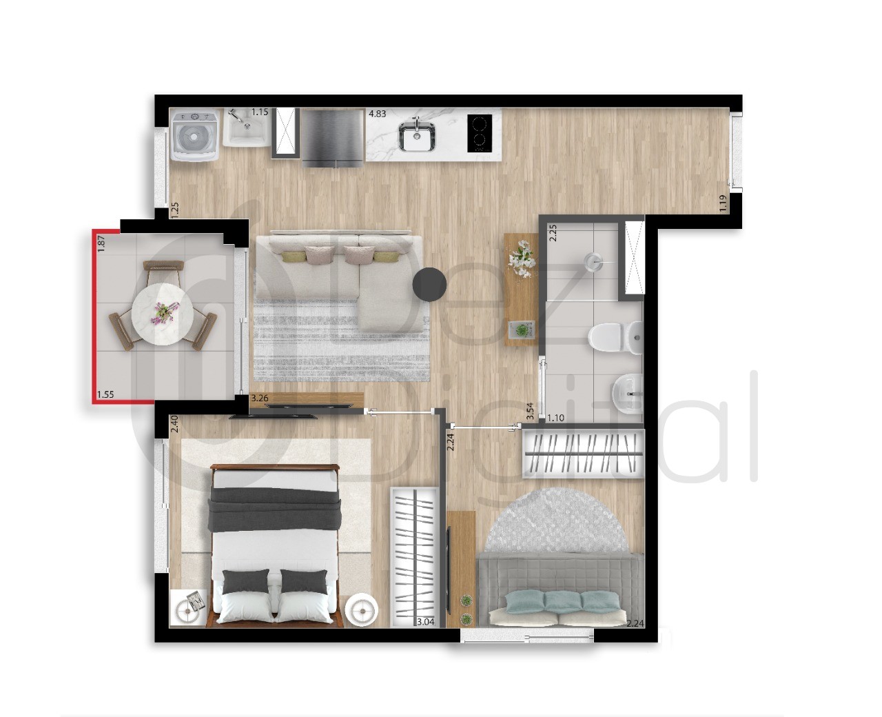 Apartamento à venda com 2 quartos, 33m² - Foto 19