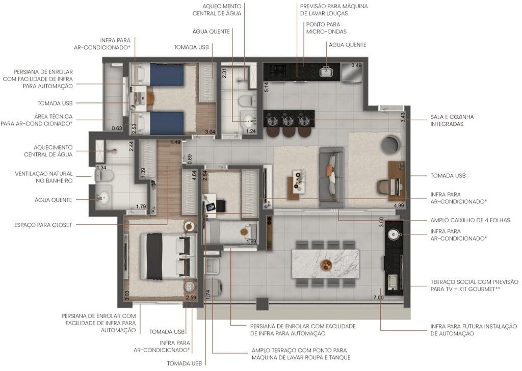 Apartamento à venda com 2 quartos, 69m² - Foto 43