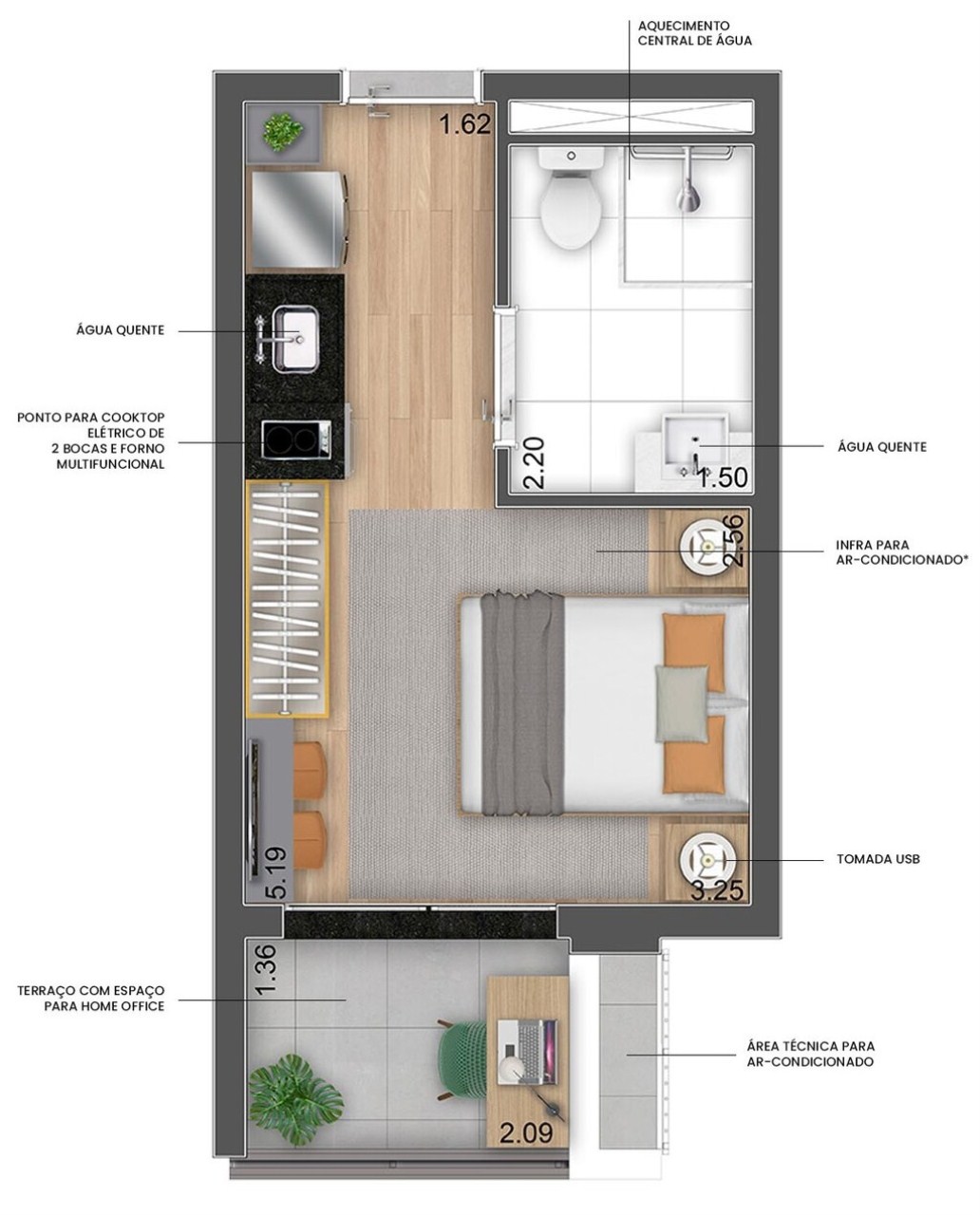 Apartamento à venda com 1 quarto, 23m² - Foto 12