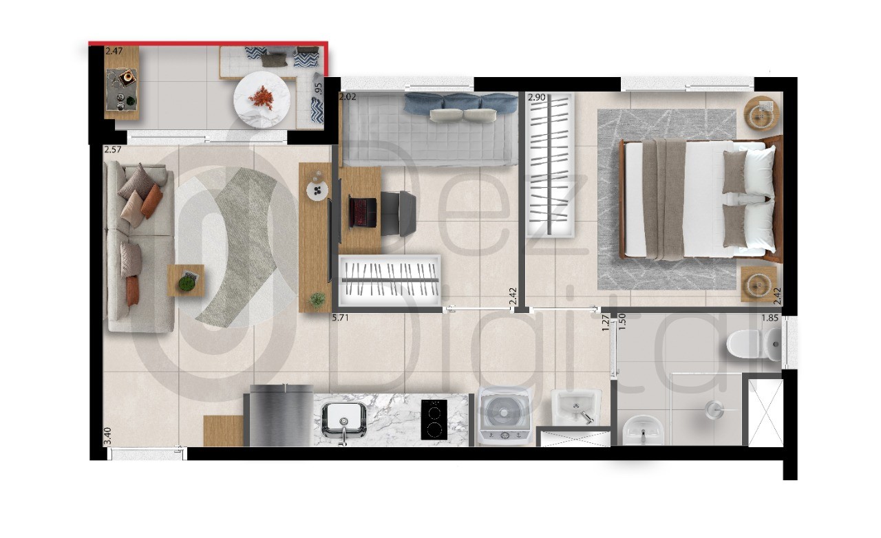 Apartamento à venda com 2 quartos, 33m² - Foto 14