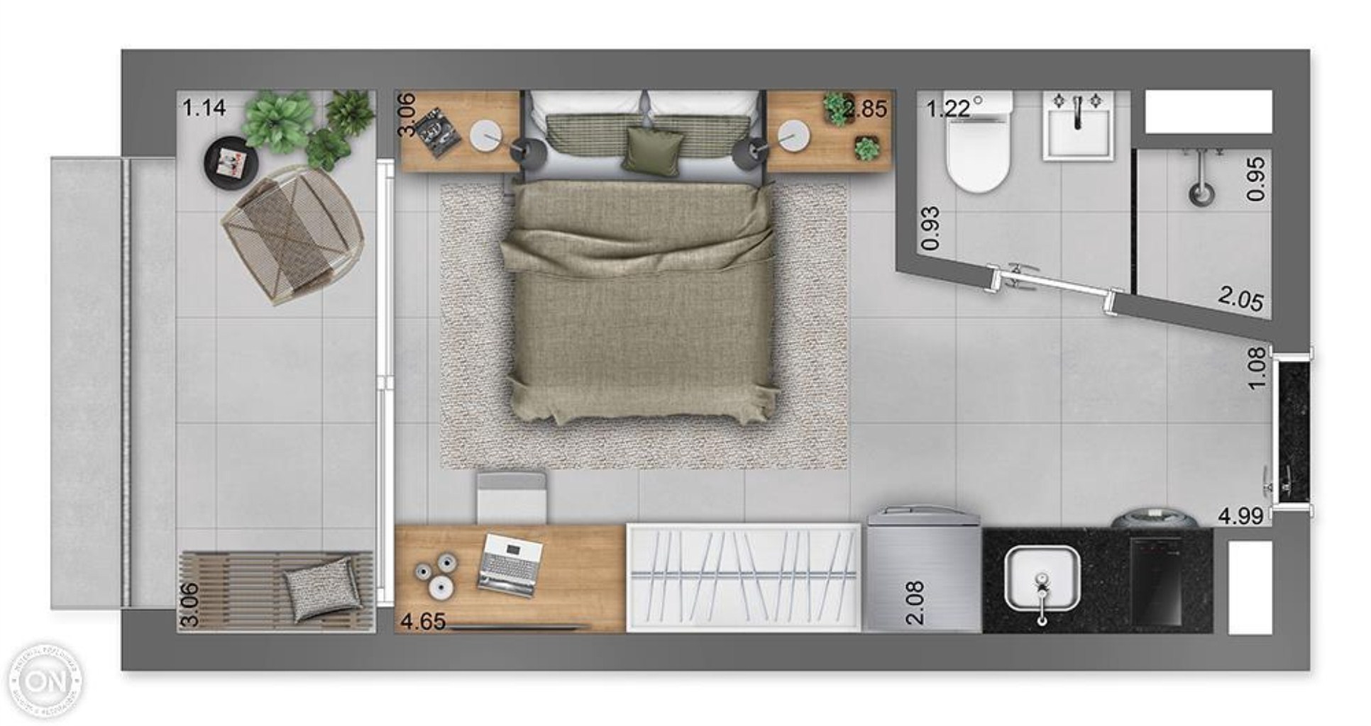 Apartamento, 1 quarto, 44 m² - Foto 14