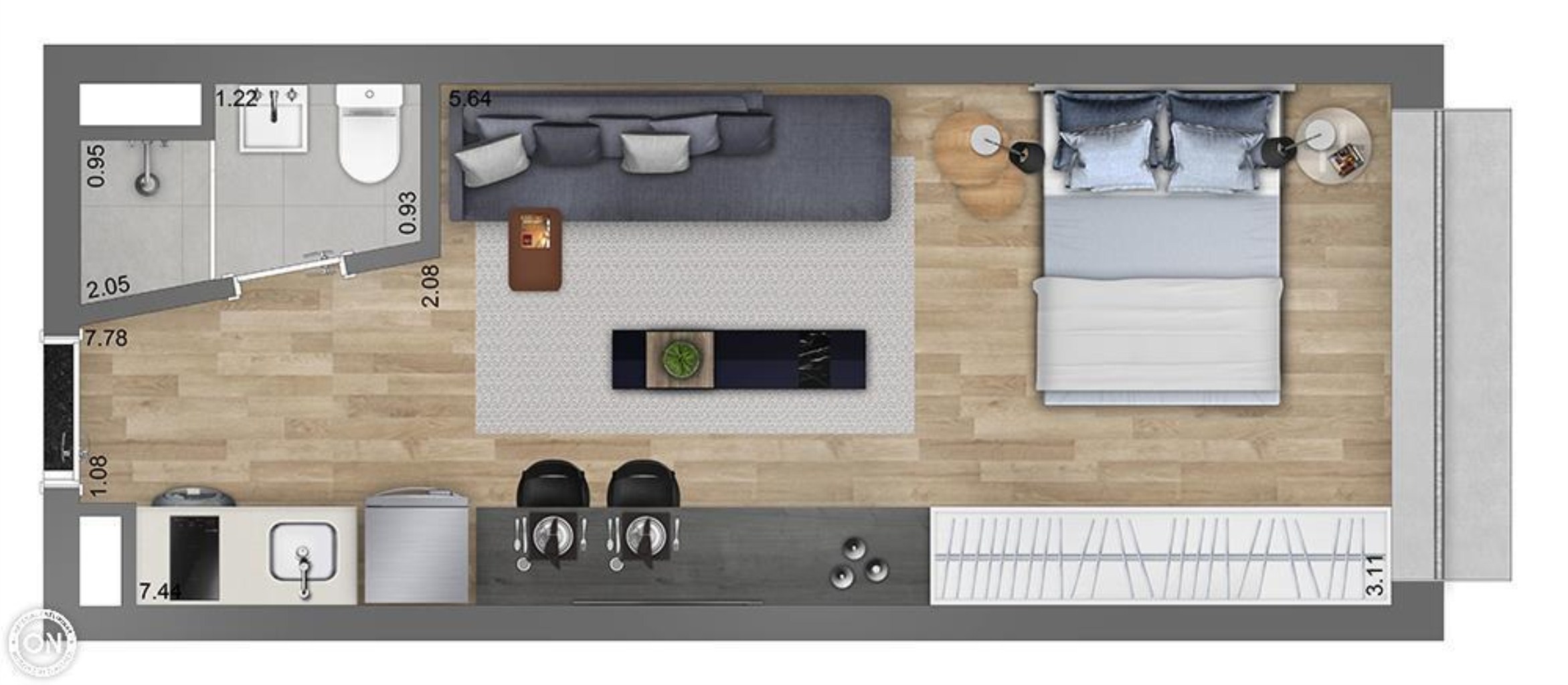 Apartamento, 1 quarto, 44 m² - Foto 25