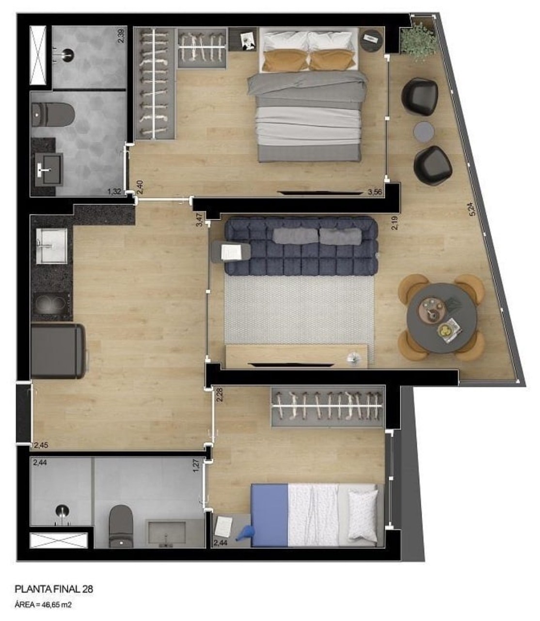 Apartamento, 3 quartos, 70 m² - Foto 24