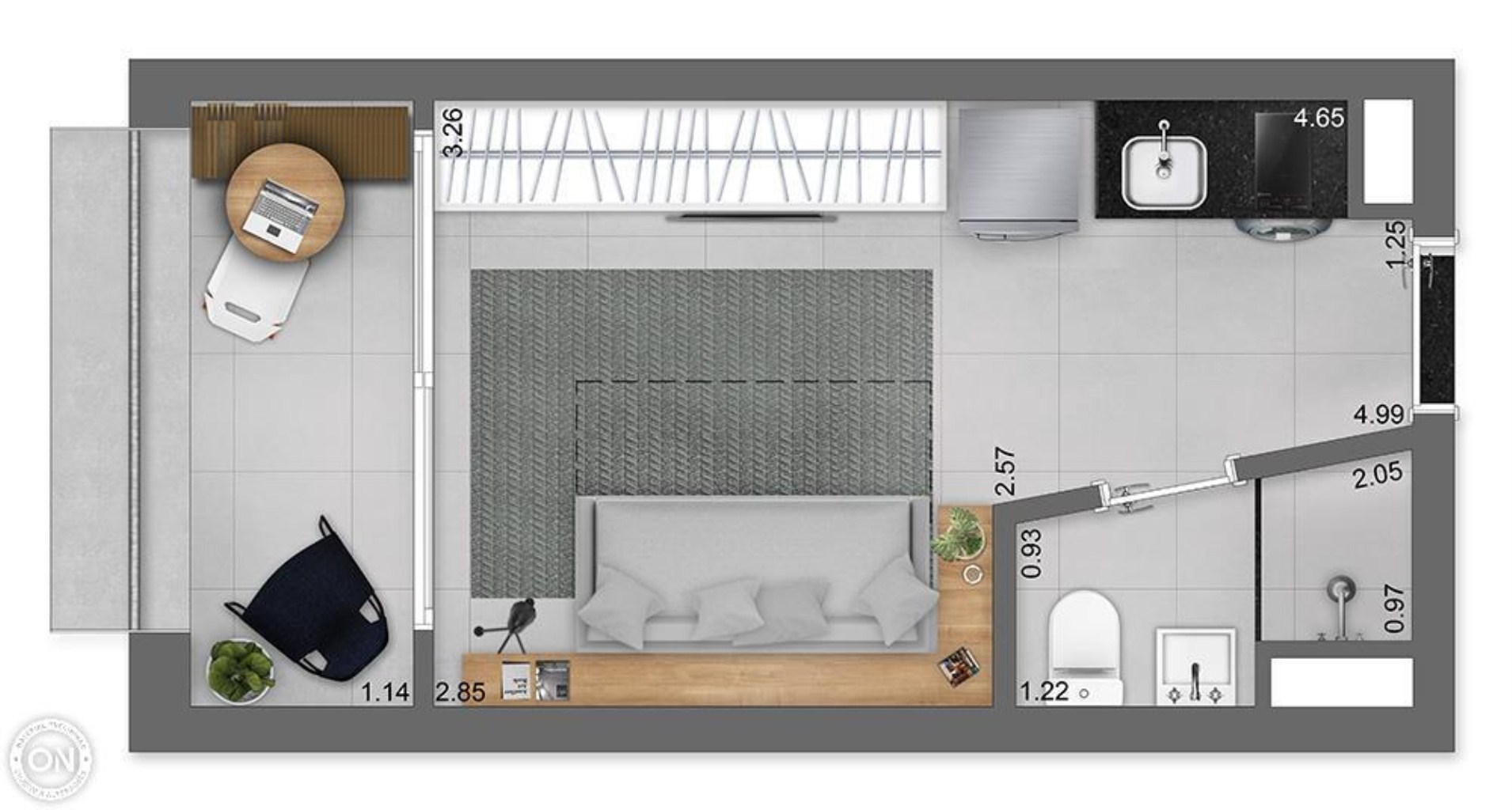 Apartamento, 1 quarto, 56 m² - Foto 22
