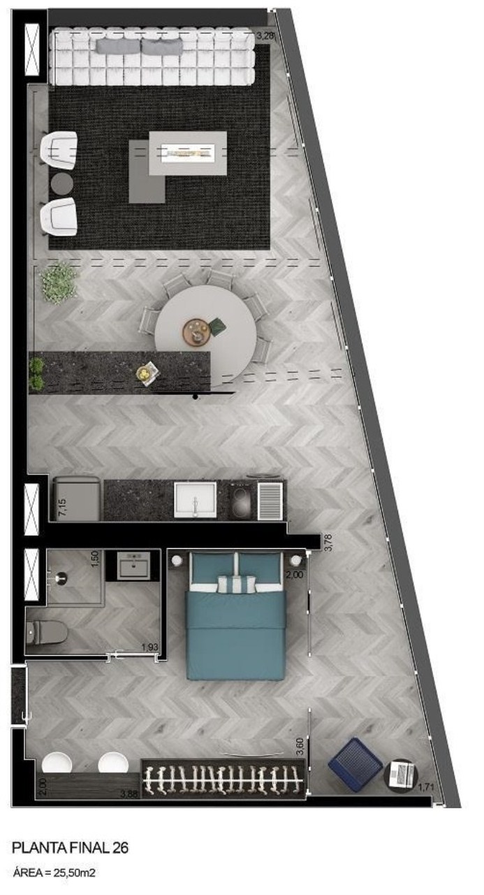 Apartamento, 1 quarto, 22 m² - Foto 21