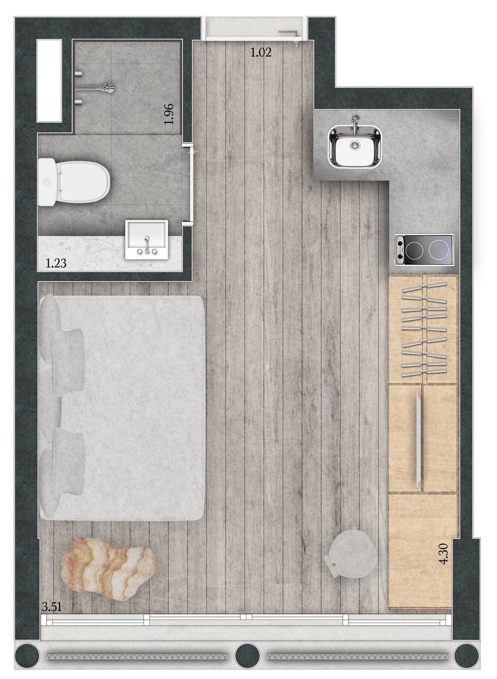 Apartamento, 1 quarto, 16 m² - Foto 22