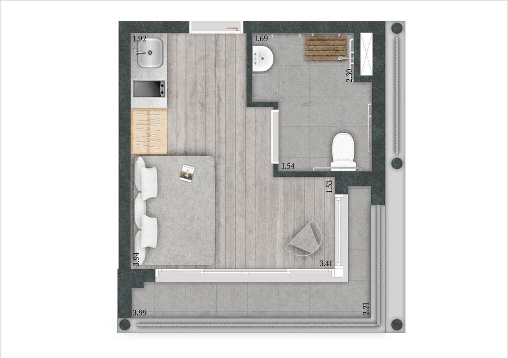 Apartamento, 1 quarto, 16 m² - Foto 25