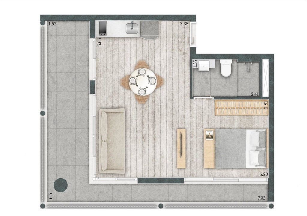 Apartamento, 1 quarto, 16 m² - Foto 29