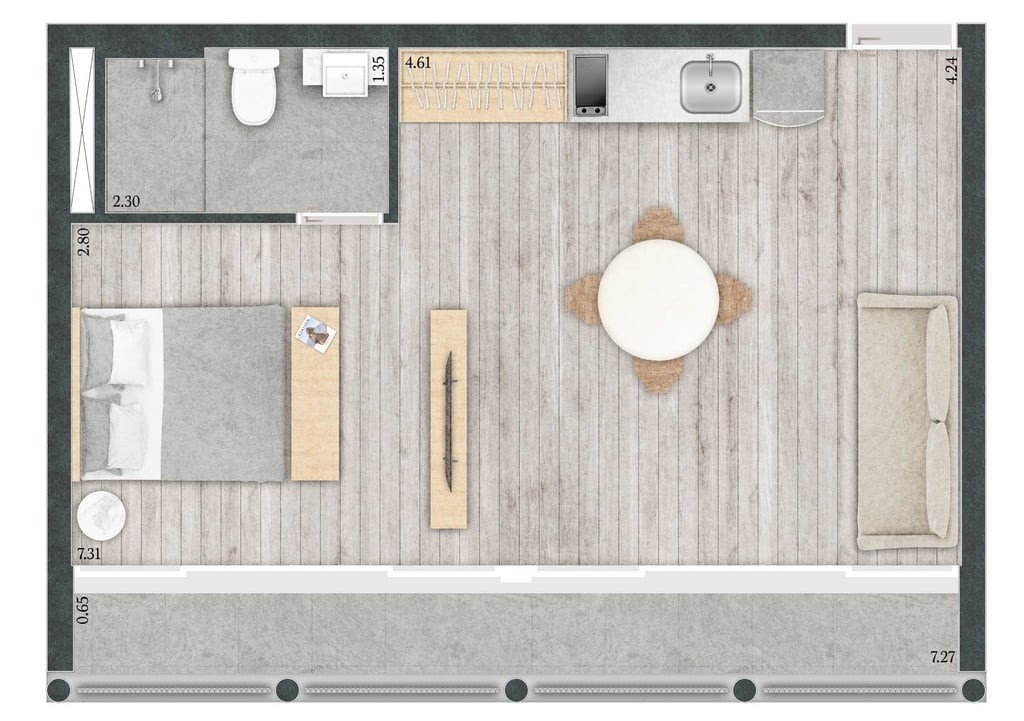 Apartamento, 1 quarto, 16 m² - Foto 26
