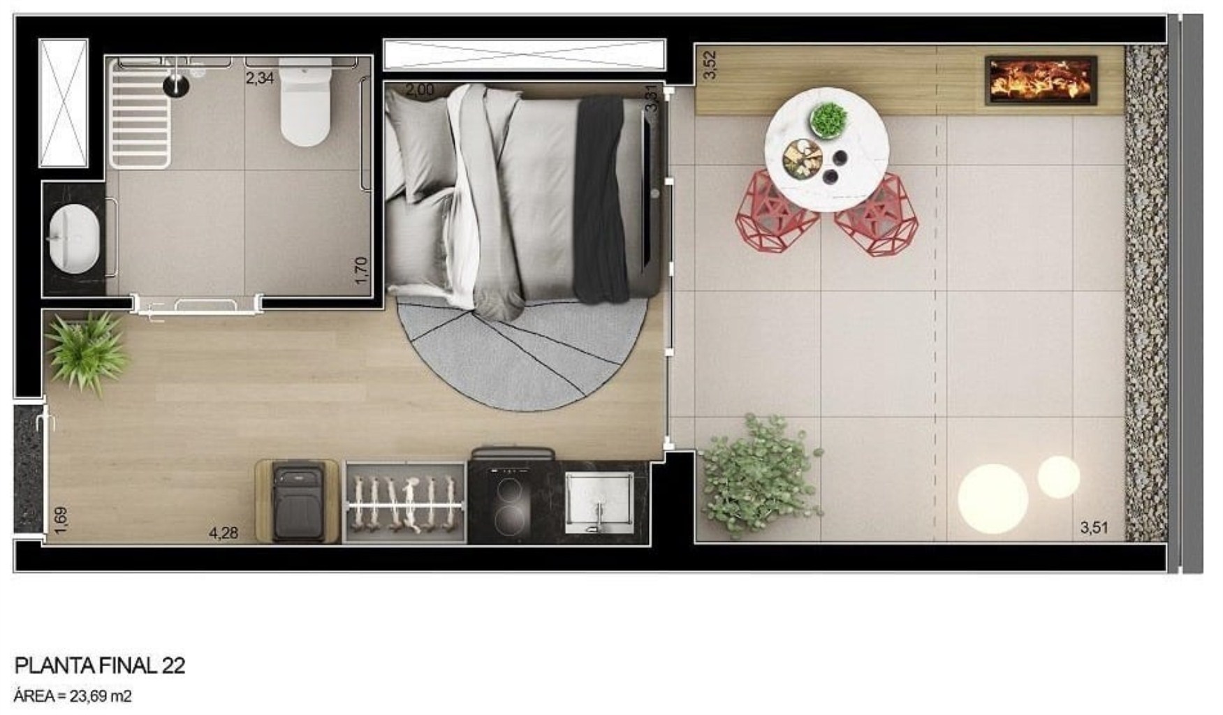 Apartamento, 2 quartos, 46 m² - Foto 17