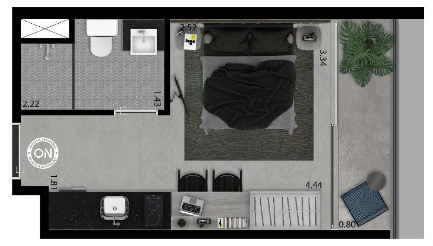 Apartamento, 1 quarto, 23 m² - Foto 10