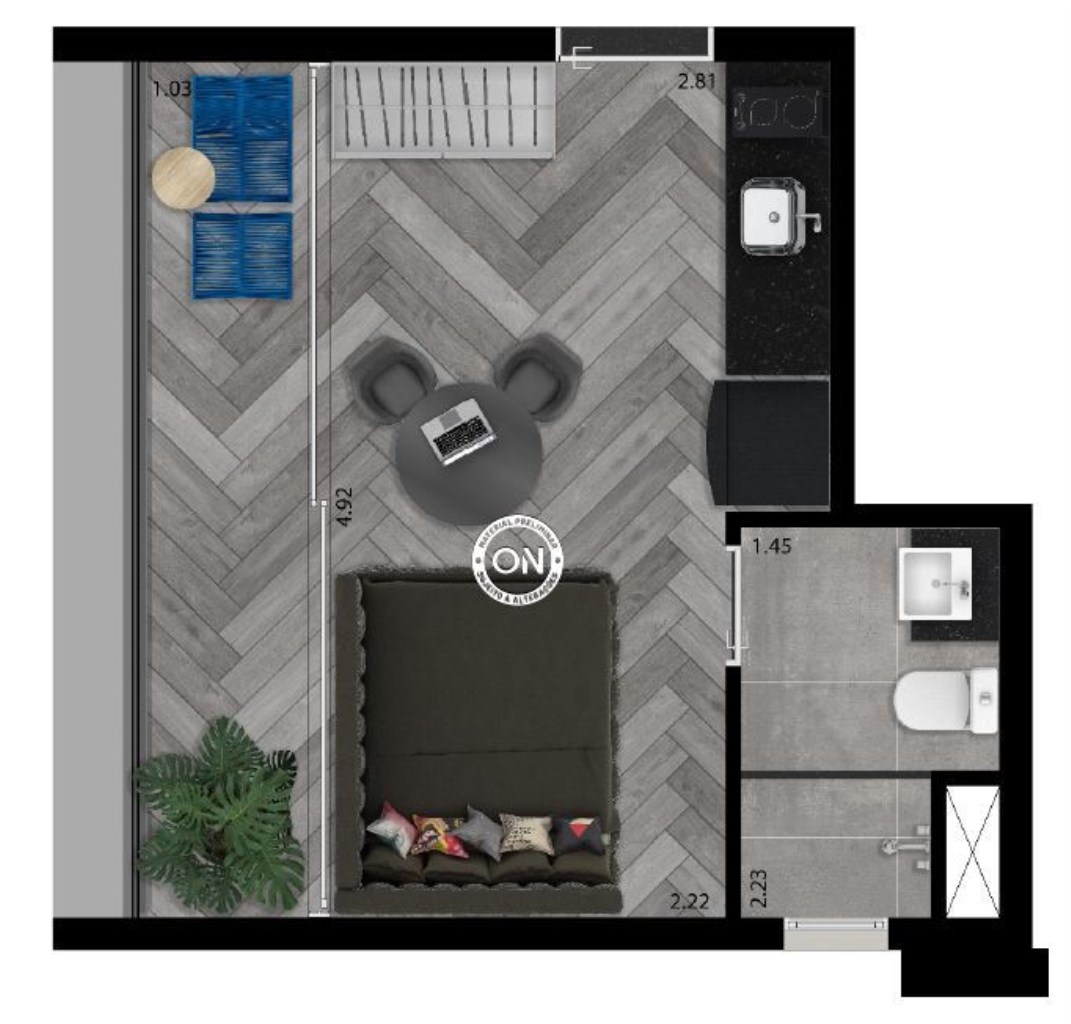 Apartamento, 1 quarto, 23 m² - Foto 9