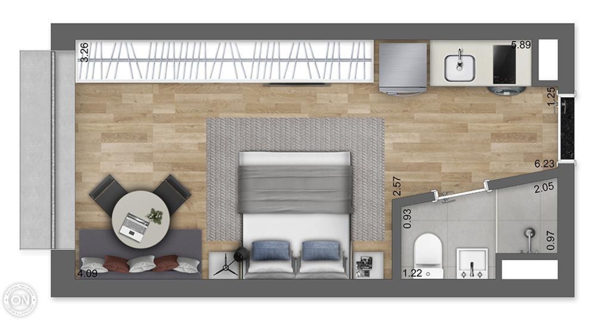 Apartamento, 1 quarto, 33 m² - Foto 23