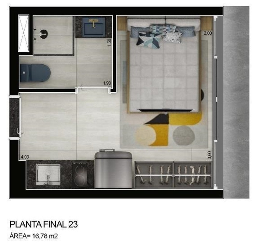 Apartamento, 1 quarto, 22 m² - Foto 16